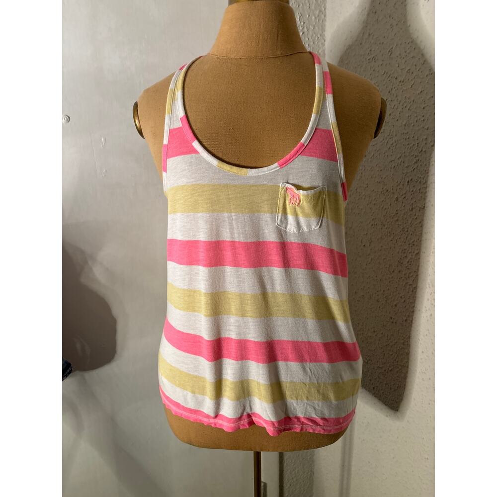 Abercrombie & Fitch Striped Tank Top S Casual Preppy Nautical Classic Festival